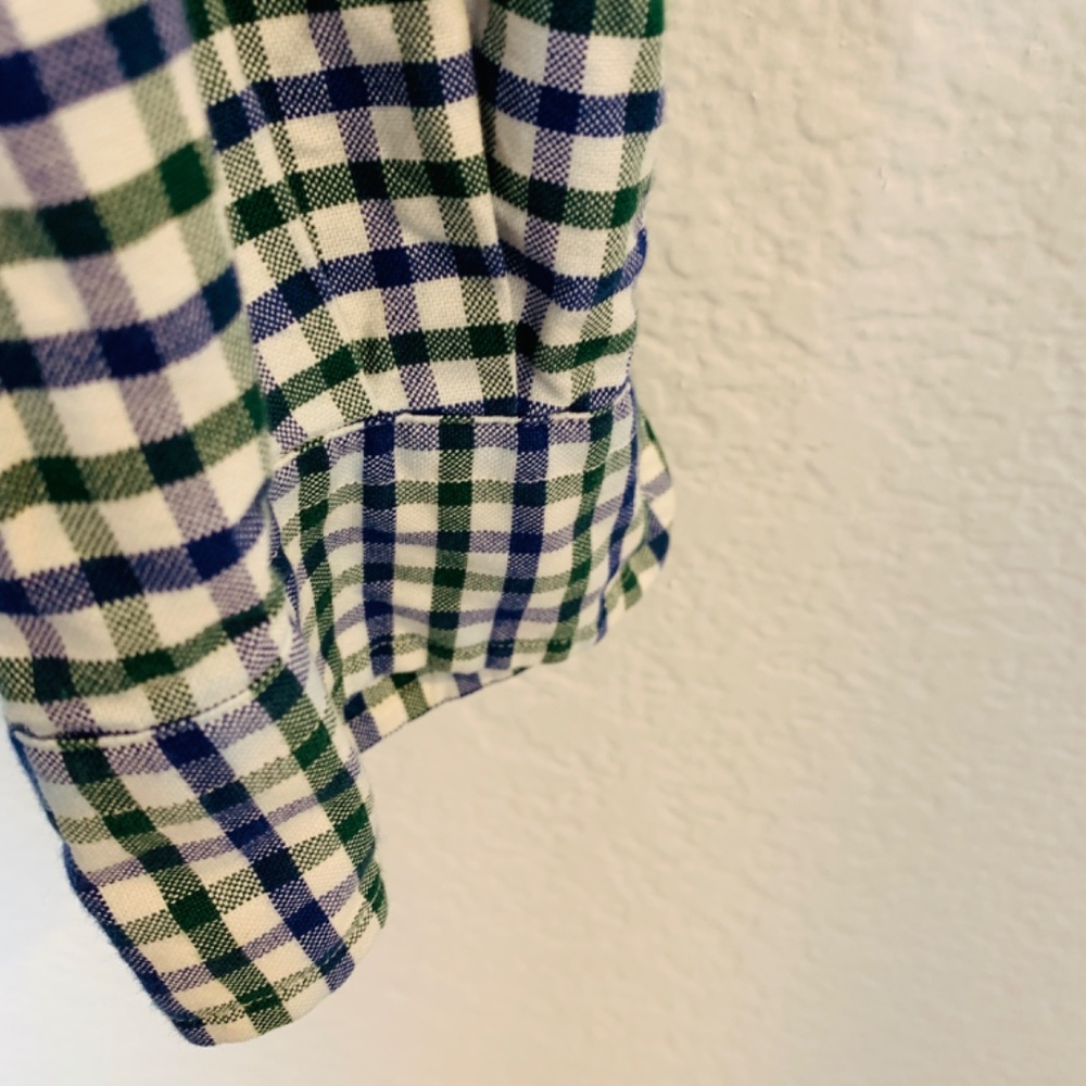 Ralph Lauren Plaid Button Down Shirt Mens Large Blue Green White Checkered Pony - Picture 9 of 15
